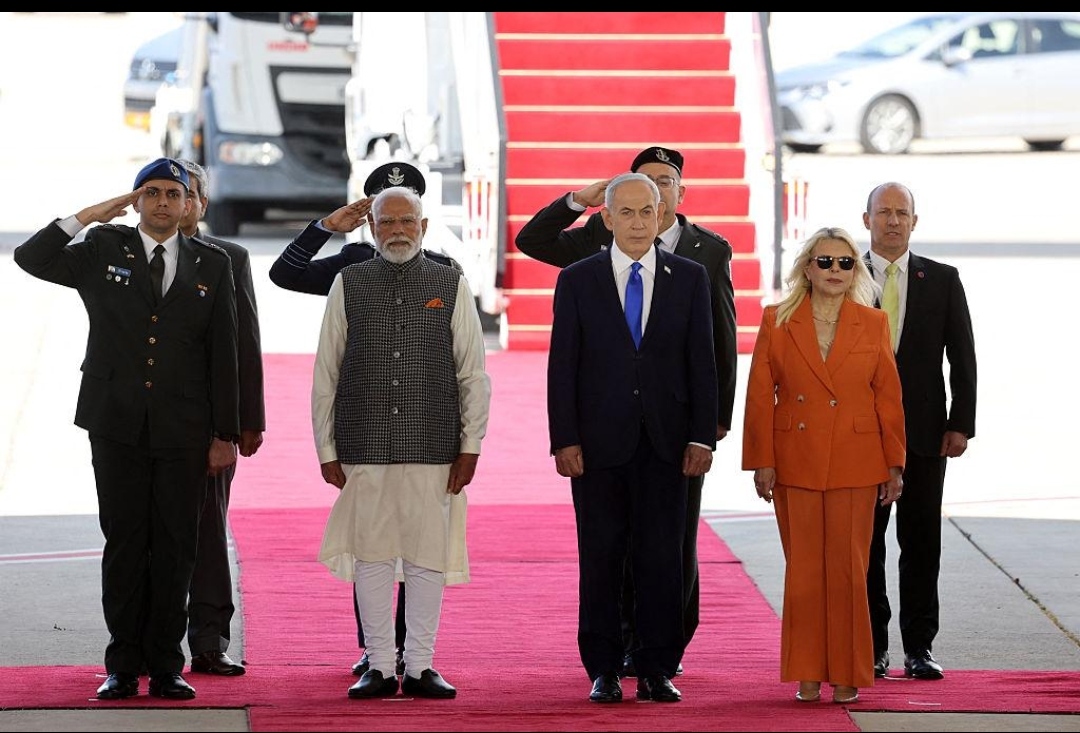 اسرائیل میں وزیرِاعظم مودی کا پرتپاک استقبال