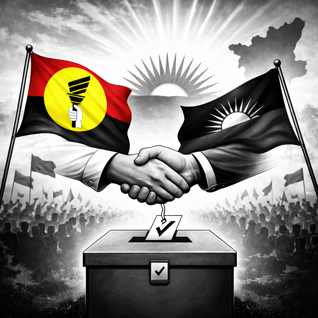 اؔنجہانی وجئے کانت کی پارٹی "ڈی ایم ڈی کے” نے "ڈی ایم کے” اتحاد میں شمولیت اختیار کی