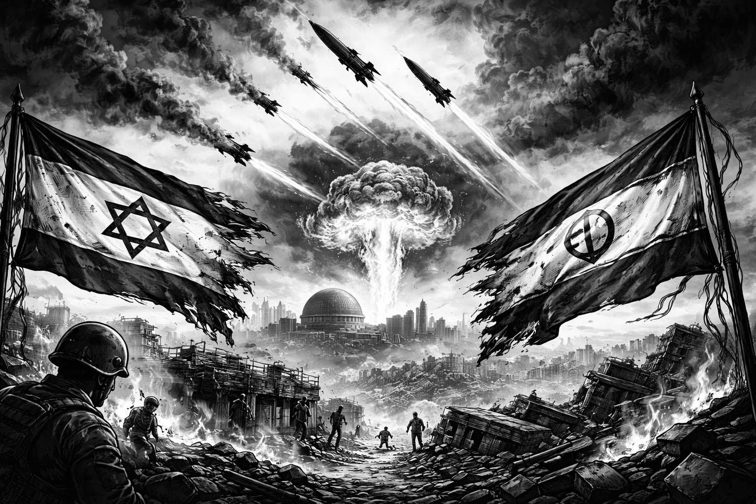 اسرائیل کے جوہری اڈوں پر ایران کا شدید حملہ