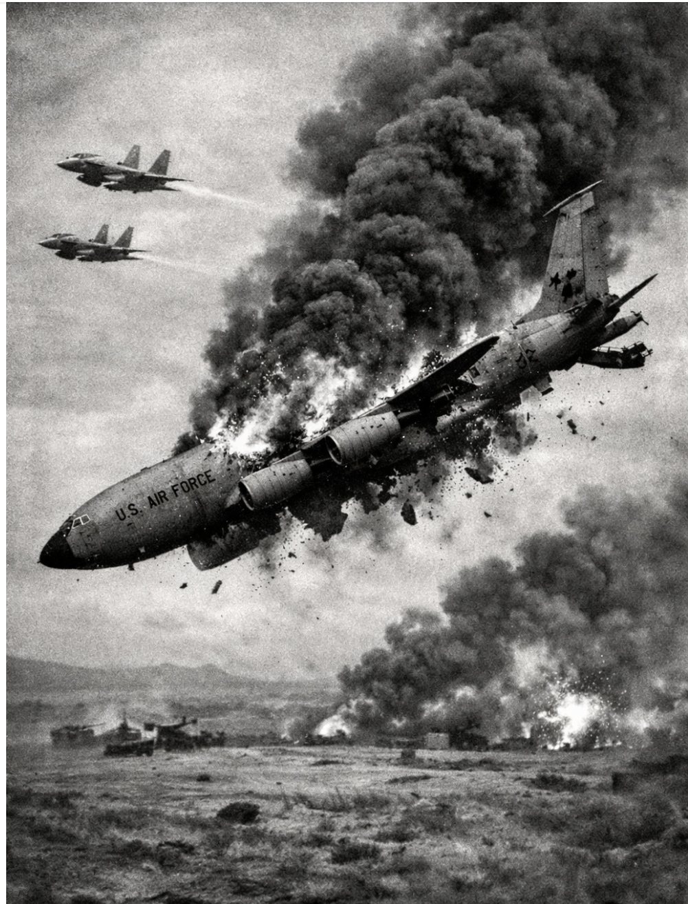 امریکی فضائیہ کا KC-135 ریفیولنگ طیارہ عراق میں حادثے کا شکار، 4 اہلکار ہلاک