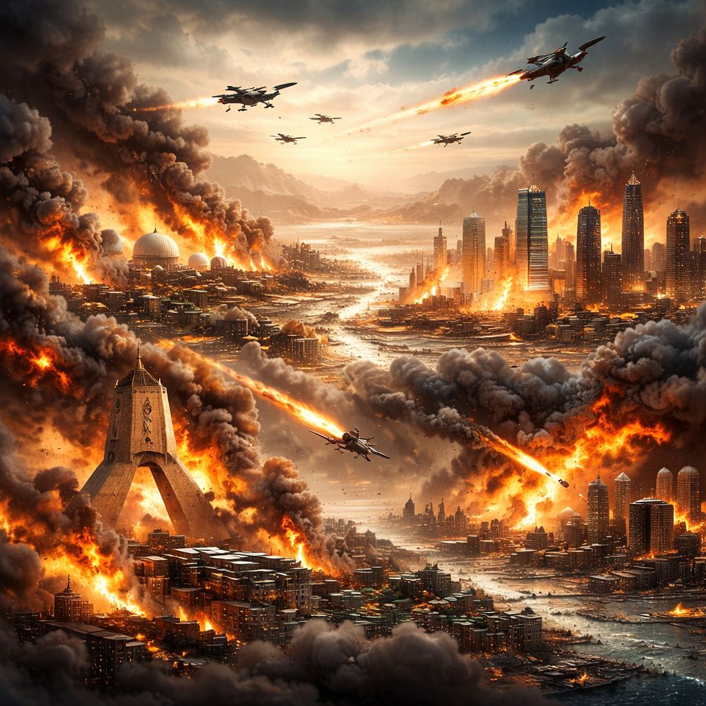 مشرقِ وسطیٰ کی جنگ میں شدت: تہران سمیت کئی مقامات پر امریکی و اسرائیلی حملے