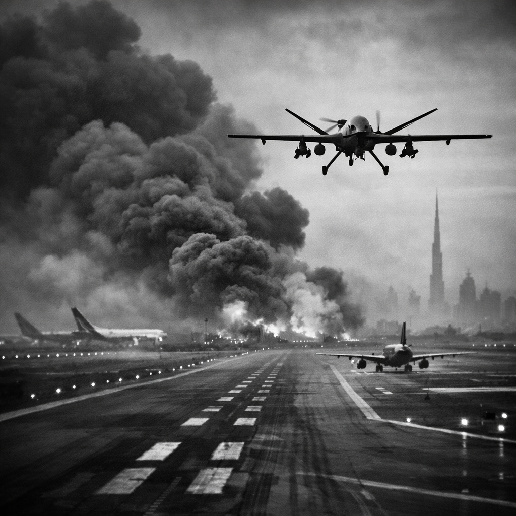 ڈرون حملے کے بعد دبئی ایئرپورٹ کی پروازیں معطل