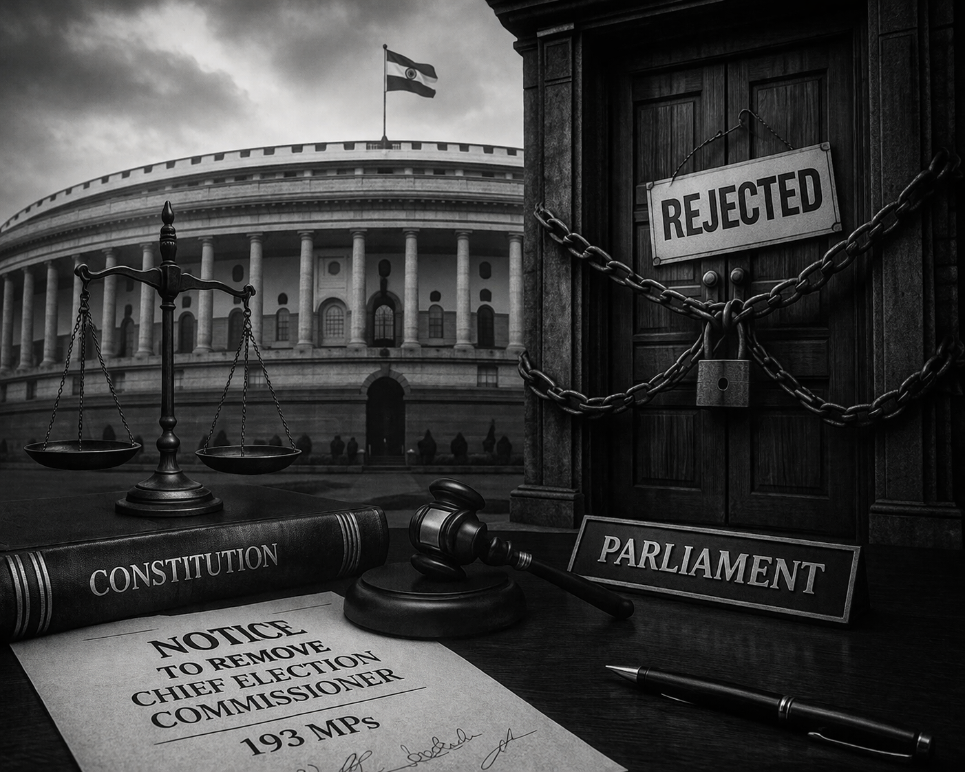 چیف الیکشن کمشنر گئیانیش کے خلاف پیش کردہ برطرفی نوٹس کو مسترد کیے جانے پر شدید اعتراض