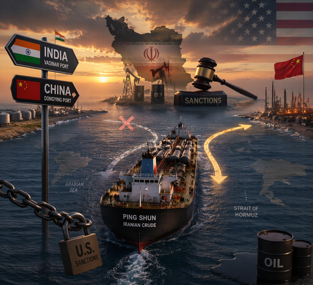 تیل کی سیاست کا بدلتا رخ — ہندوستان، ایران اور چین کے درمیان ایک خاموش موڑ