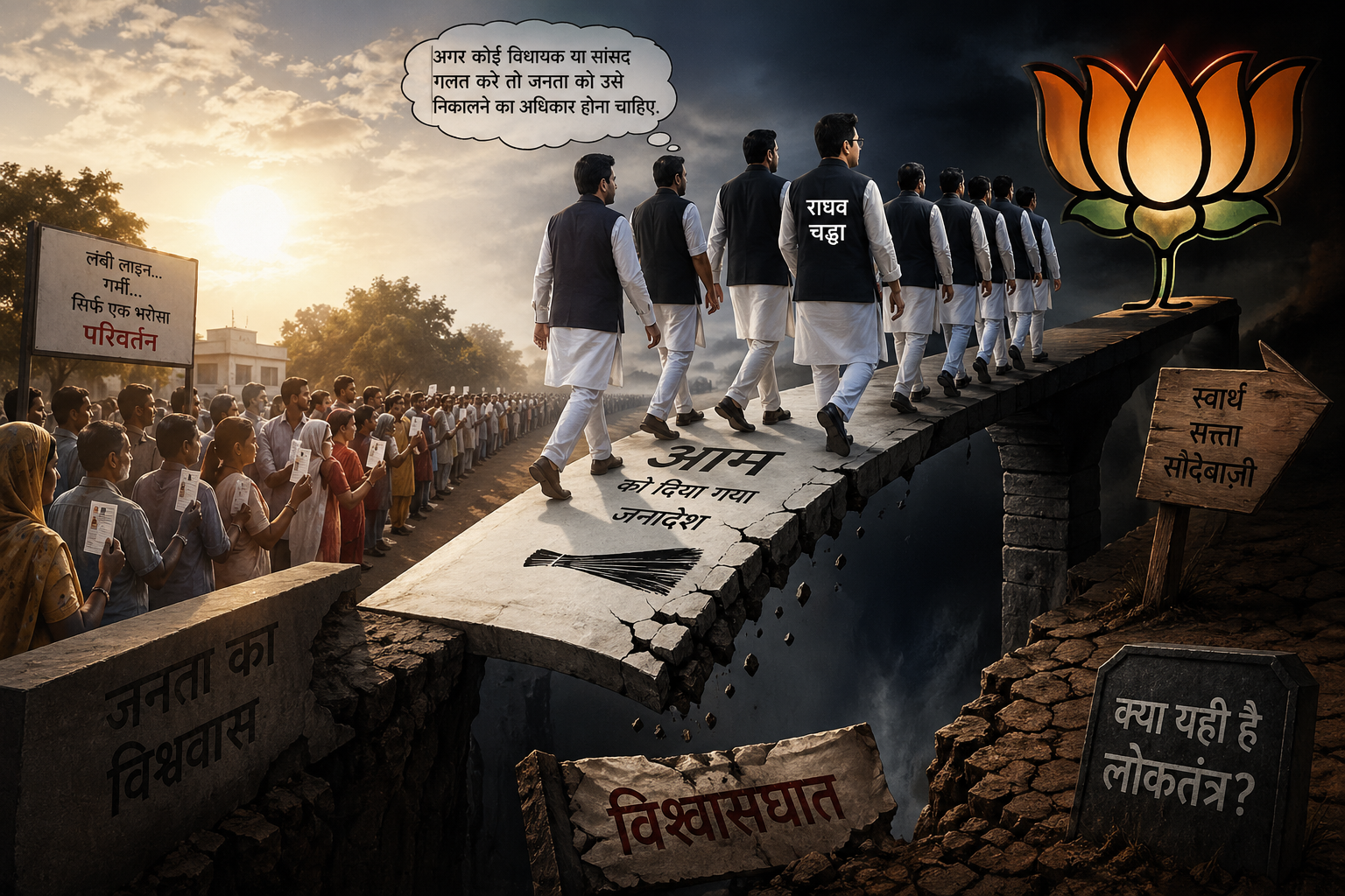 اعتماد ٹوٹتا ہے تو محض ایک پارٹی نہیں، بلکہ پورا جمہوری نظام مجروح ہوتا ہے