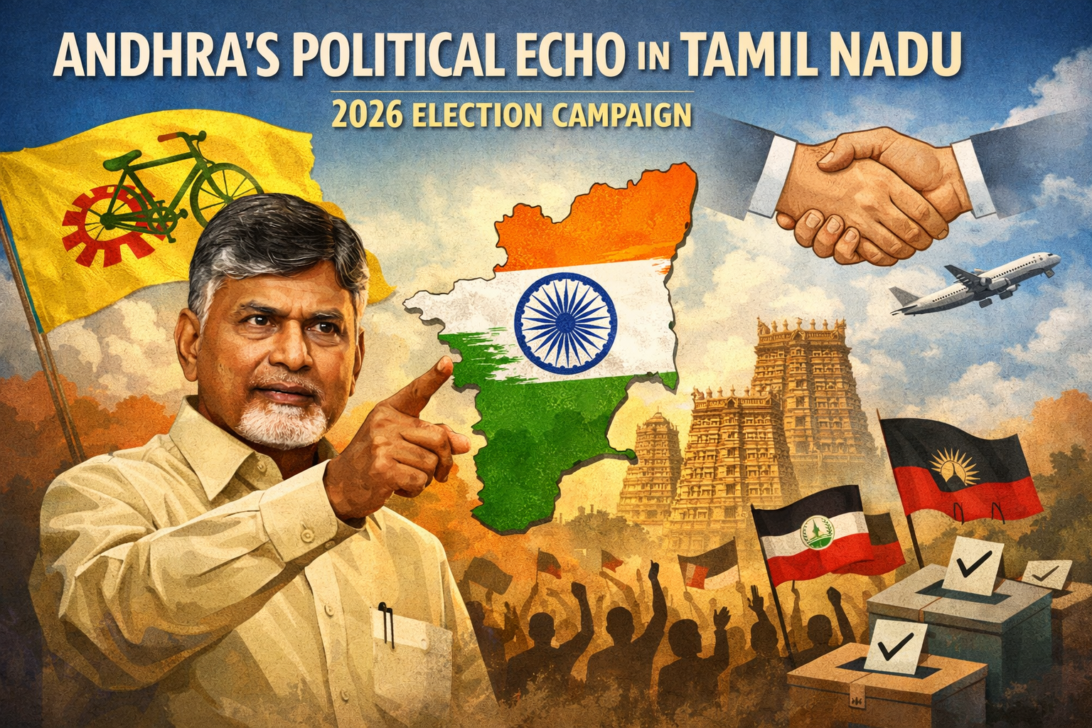 تمل ناڈو کے انتخابی افق پر آندھرا کی سیاست کا سایہ