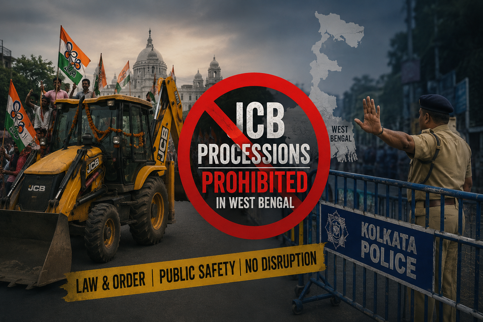 مغربی بنگال میں JCB جلوسوں پر پابندی