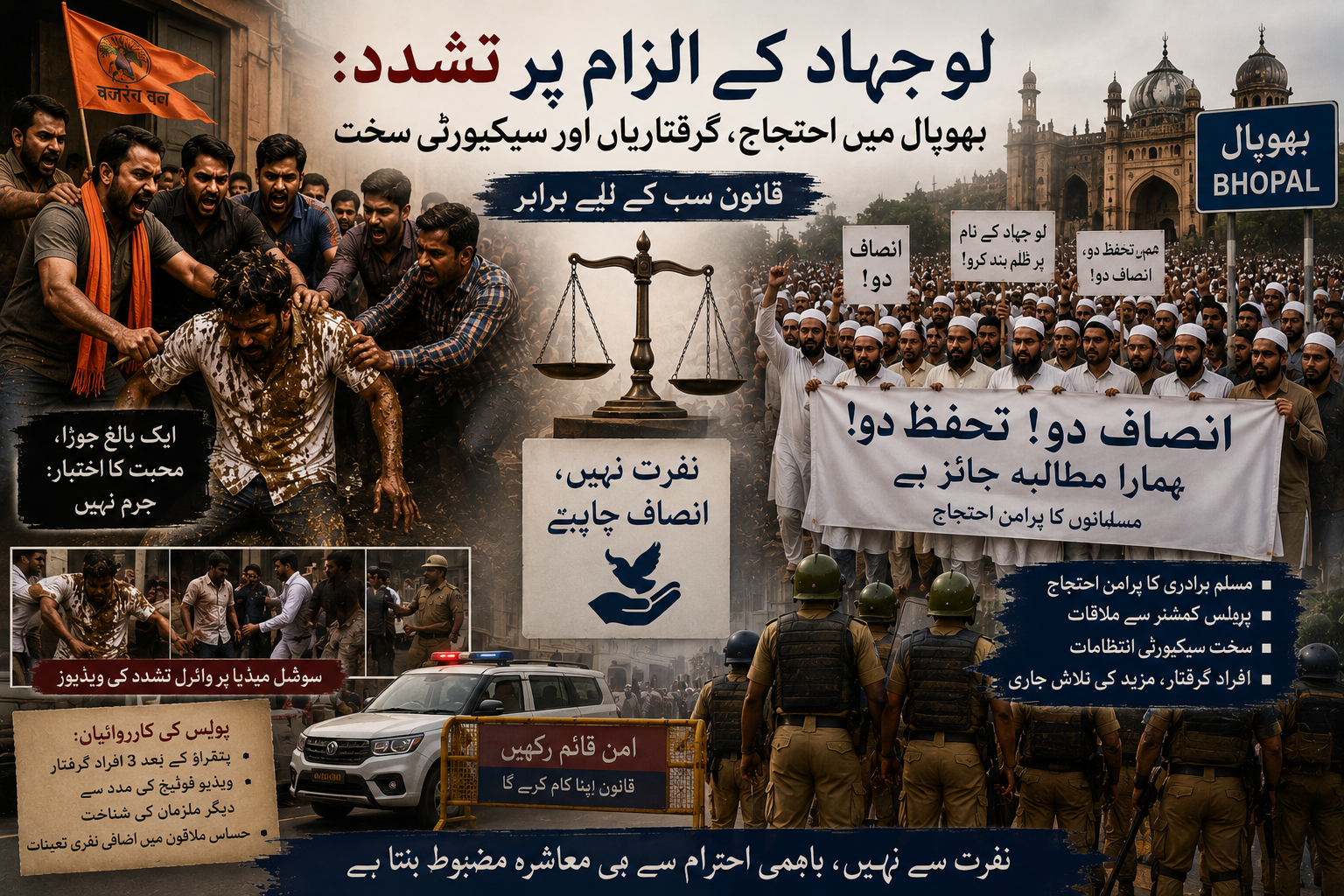 بھوپال میں ہزاروں مسلمانوں کا احتجاج